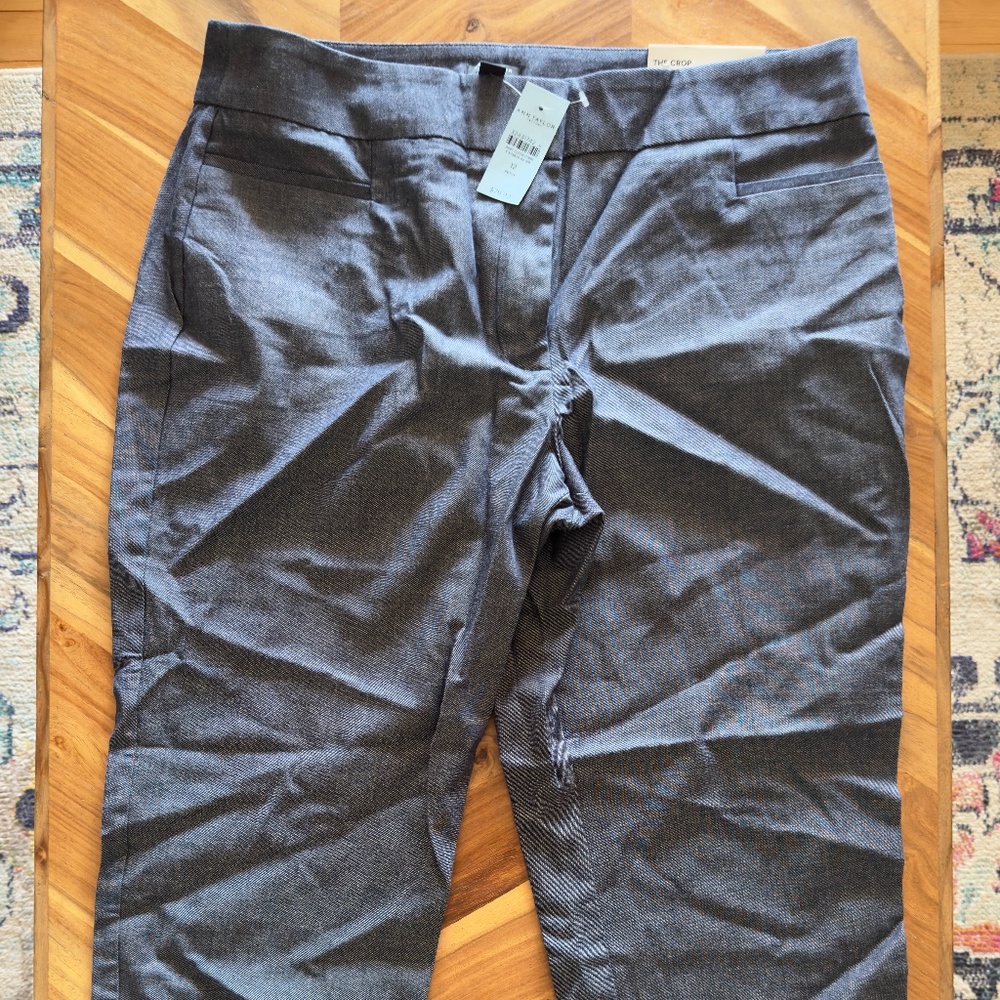 Ann Taylor Factory "The Crop" Women's Pants - Blue/Gray, Size 12P, NWT